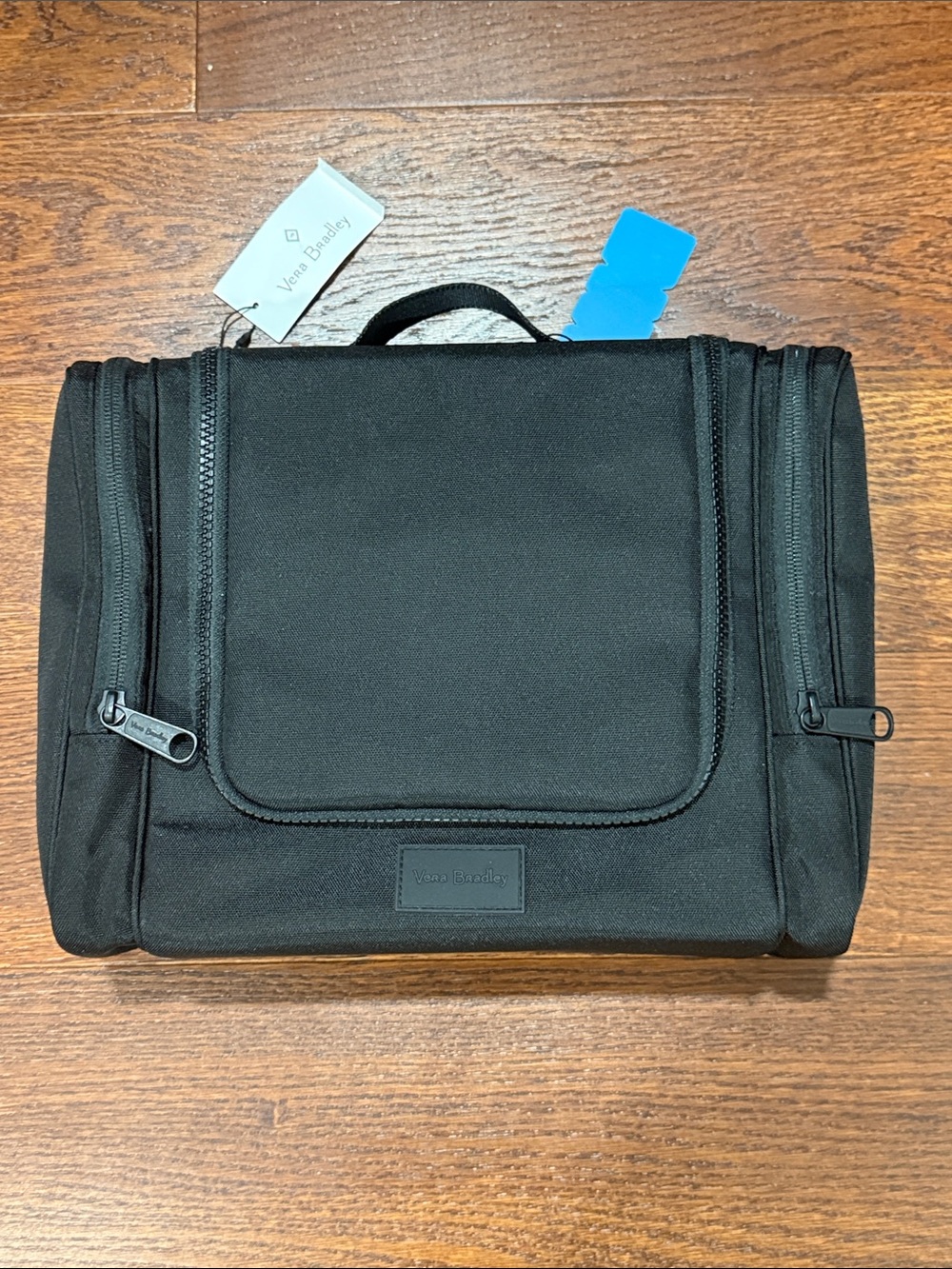 Vera Bradley Black Hanging Travel Toiletry Case